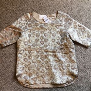 Gorgeous J Crew metallic top!